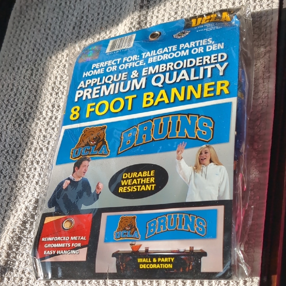 Blue and Gold Party Banner 8-Foot Decoration